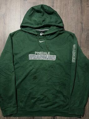 Nike Pinedale Wranglers Center Swoosh Hoodie Green